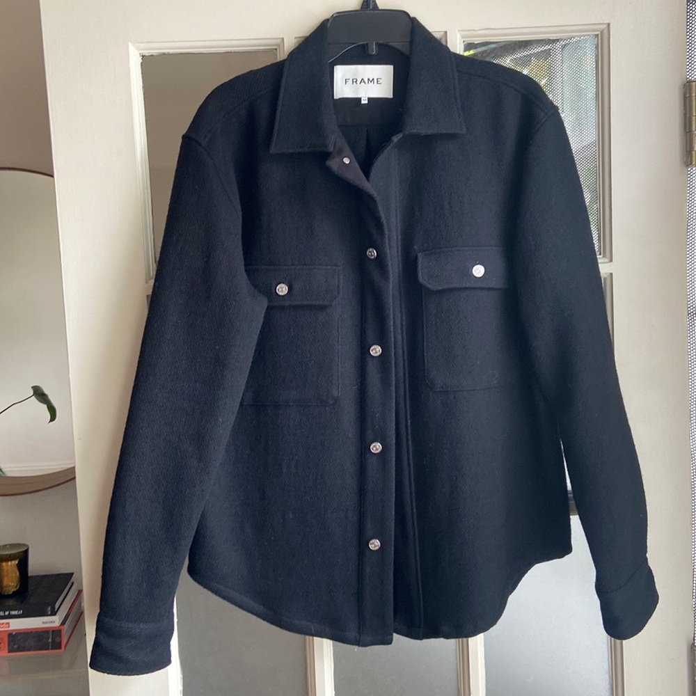 FRAME wool shirt jacket